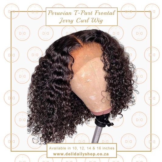 Peruvian T-part Frontal Jerry Curl Wig