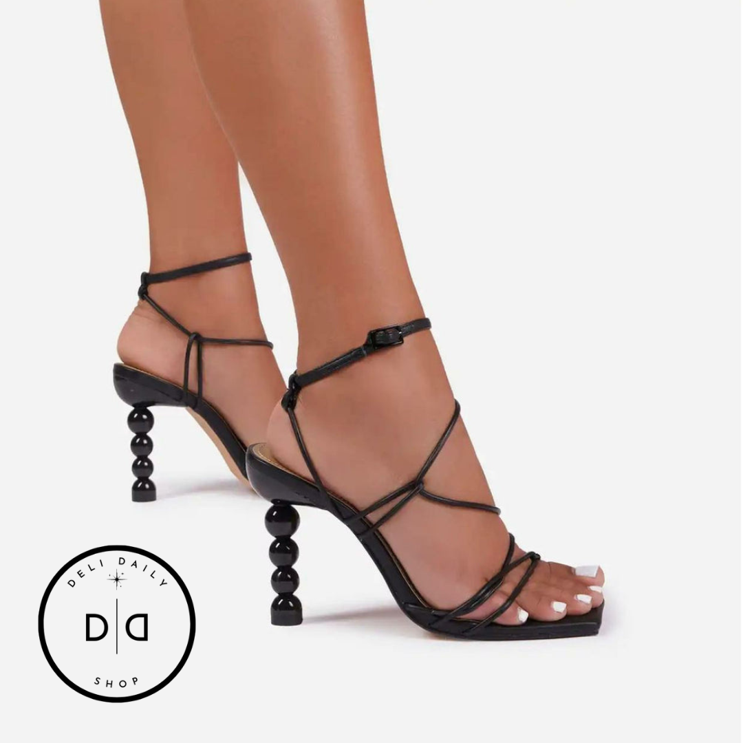 Square Toe Strappy Heel