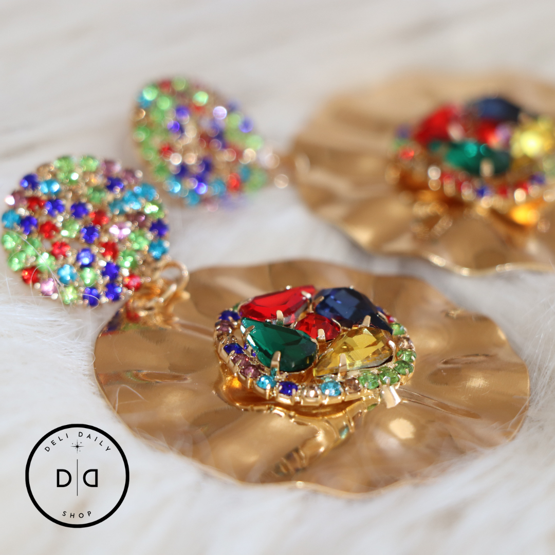 Colourful Rhinestone Earrings