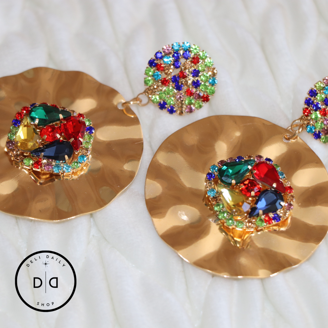 Colourful Rhinestone Earrings