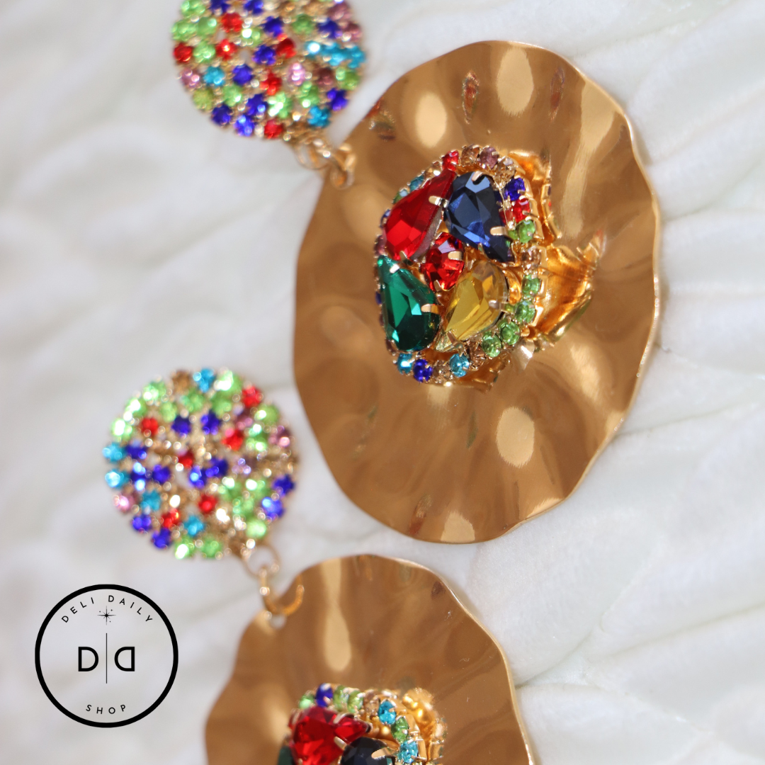 Colourful Rhinestone Earrings